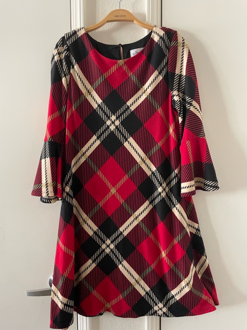 Jessica Howard Womens 3/4 Sleeve Plaid Shift Dress - Picture 2 of 4